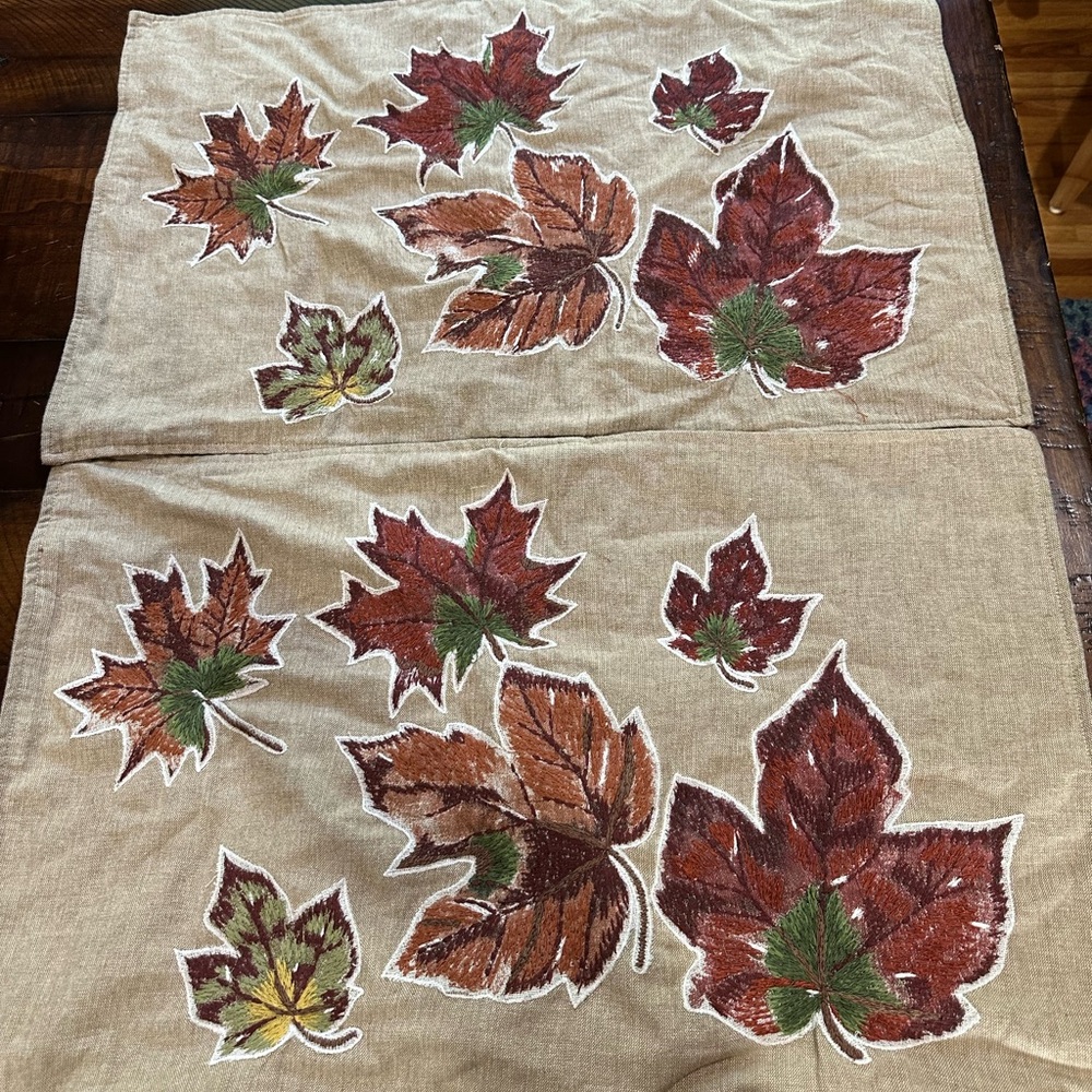 Pottery Barn Fall Leaves Pillow Covers